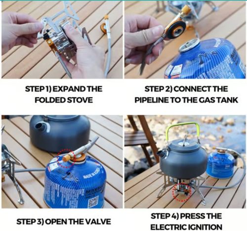 🔥Camping Outdoor Windproof Gas Burner