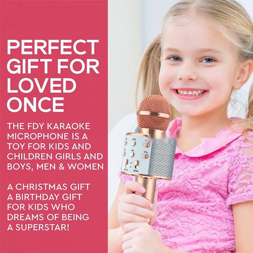 Wireless Handheld Karaoke Microphone with Home Party KTV Music Singing Playback Speaker