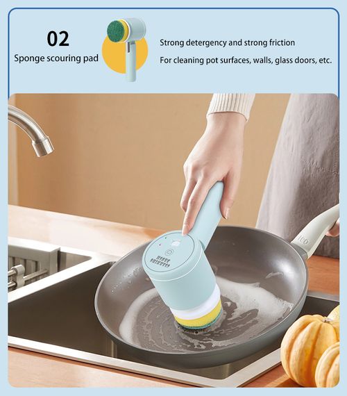 Multi-function electric cleaning brush Various brush heads