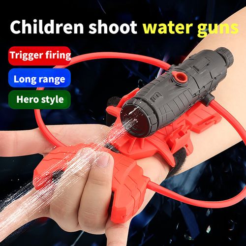 Spider-Man Wrist Launcher Pressing Continuous Water Gun Children's Wearable Water Gun Water Play Toys