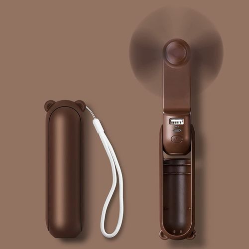 3 in 1 Electric Folding Small Handheld Mini Portable Fan Flashlight