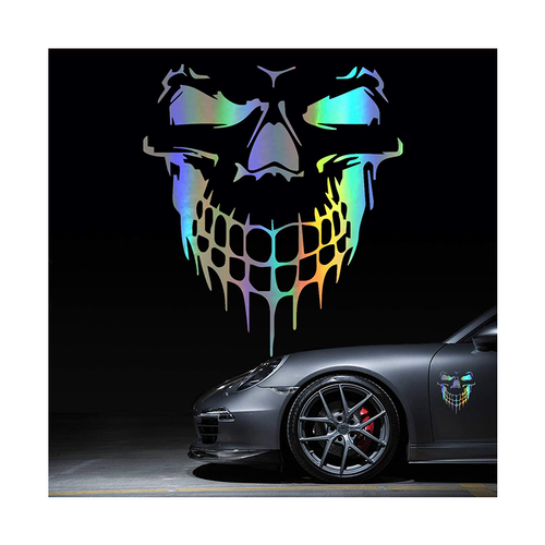 3d laser skull sticker,car door and window sticker,home decoration sticker.