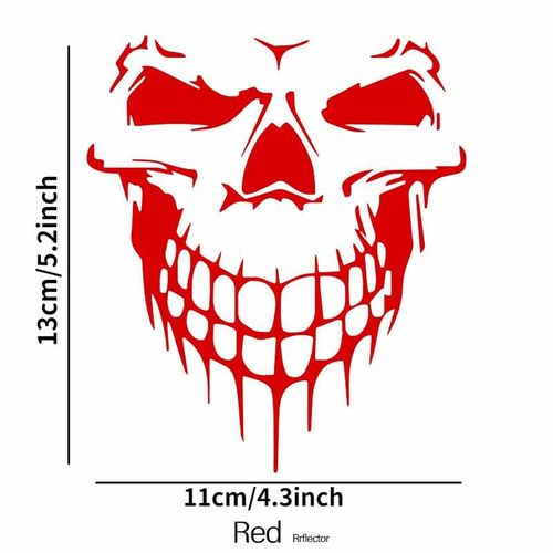 3d laser skull sticker,car door and window sticker,home decoration sticker.