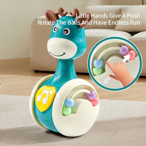 Sliding deer tumbler children's educational early childhood cartoon toys baby soothing coax baby early education guide to learn to crawl