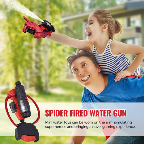 Spider-Man Wrist Launcher Pressing Continuous Water Gun Children's Wearable Water Gun Water Play Toys