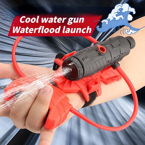 Spider-Man Wrist Launcher Pressing Continuous Water Gun Children's Wearable Water Gun Water Play Toys