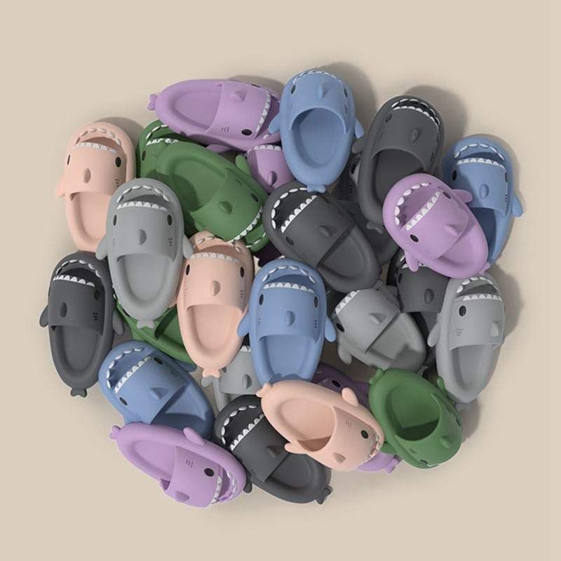 Titok Unisex Hello Cloudy Shark Slides 4cm 36-44 Hot Summer Sales Cushioning Open Toe Slippers Light Weight Anti-Slippery