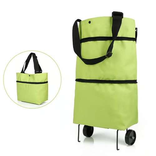 🛒2-in-1 Shopping Bag Folding Green Bag