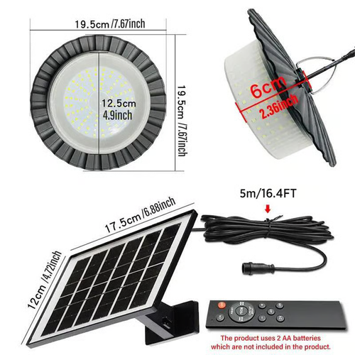 🔥224-LED Solar Pendant Light with Moving Sensor