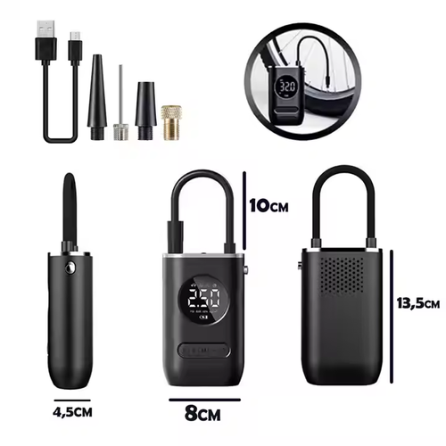 Car Motorcycle Bike Ball Air Pump Portable Electric Tire Inflator Pump Wireless Digital Display Air Compressor
