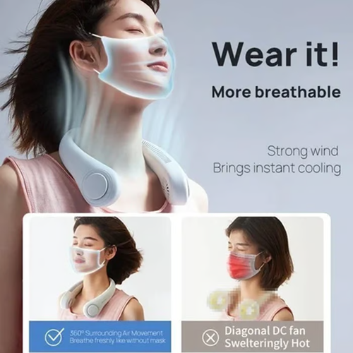HANDS-FREE Portable Fan with neckband