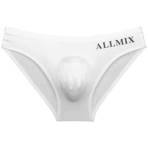 Ice silk thin transparent underwear men's low waist seamless sexy attractive triangle underwear, 5 sets