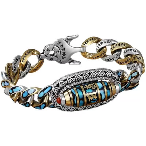 Happy and Friendship True Words Nine Eyes Dzi Pearl Bracelet