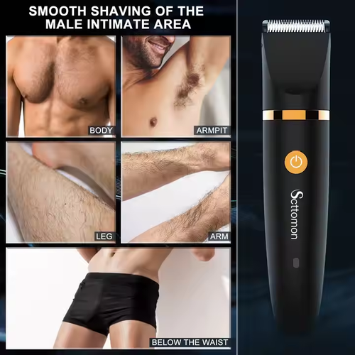 3 Integrated Electric Hair Removal Device, Cordless Male Thigh Hair Trimmer, Waterproof Electric Shaving Tool