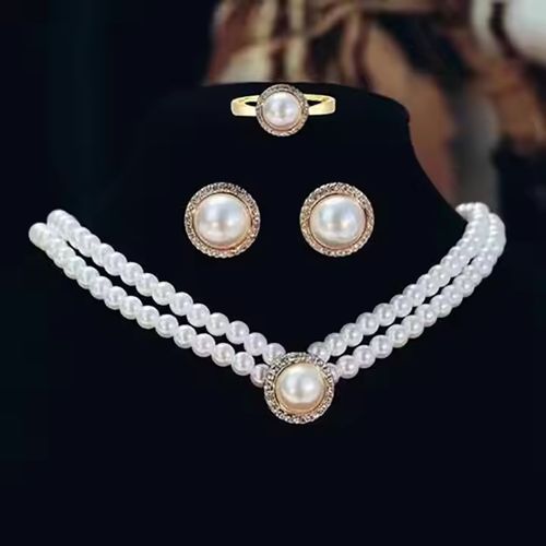 Necklace Earrings Ring Set