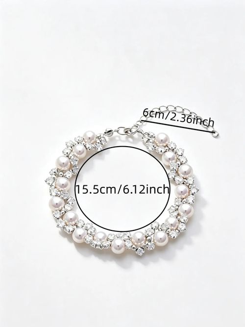 Elegant Rose Pearl Bracelet