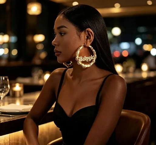 Bamboo Babygirl Hoop Earrings