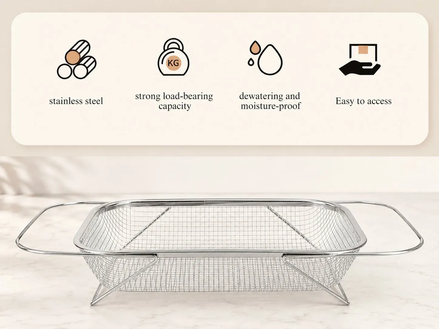 Expandable Colander Strainer Basket