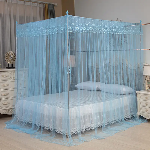 🎁Palace-style foldable mosquito net tent, princess style, square mosquito net with lace trim.