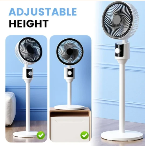 Oscillating Electric Stand Fan with Adjustable Height