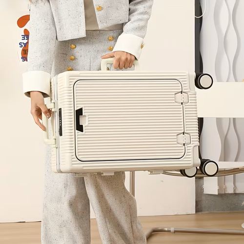🔥✈️💻1 front-opening 20-inch carry-on suitcase