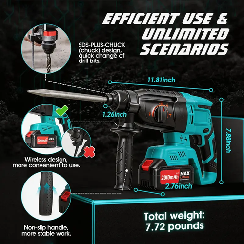 SDS Plus Cordless Rotary Hammer Drill