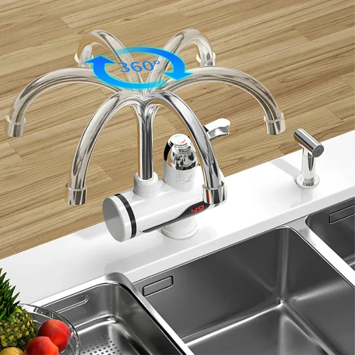 💧🚿🔄🌍Instant 360° Electric Water Heating Tap for Kitchens and Bathrooms | Shock-Proof Design | Digital Temp° Display | Hot and Cold Water
