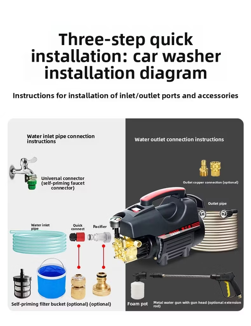 High-pressure car washer, household 220V car cleaning water gun, portable small cleaning machine, fully automatic car washing gadget