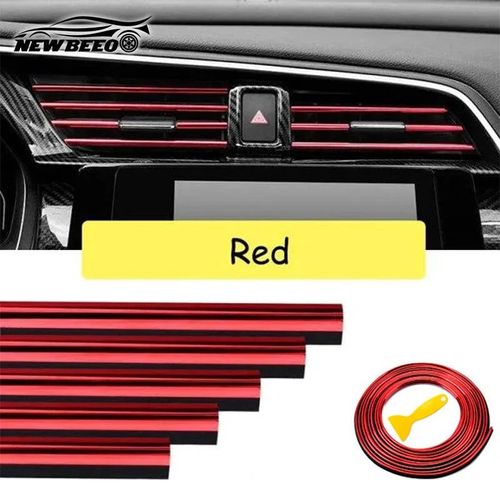 Chrome-plated car air outlet decorative strips 60 pieces  ( size: 200mm*8mm*4mm)