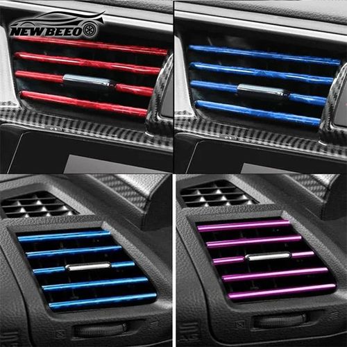 Chrome-plated car air outlet decorative strips 60 pieces  ( size: 200mm*8mm*4mm)