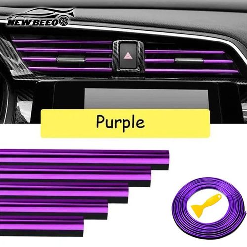 Chrome-plated car air outlet decorative strips 60 pieces  ( size: 200mm*8mm*4mm)