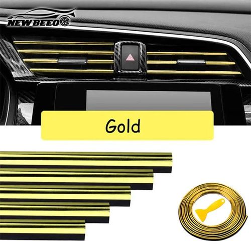 Chrome-plated car air outlet decorative strips 60 pieces  ( size: 200mm*8mm*4mm)