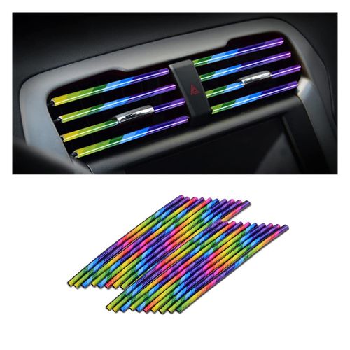Chrome-plated car air outlet decorative strips 60 pieces  ( size: 200mm*8mm*4mm)