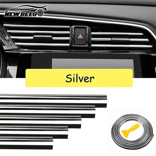 Chrome-plated car air outlet decorative strips 60 pieces  ( size: 200mm*8mm*4mm)