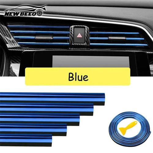 Chrome-plated car air outlet decorative strips 60 pieces  ( size: 200mm*8mm*4mm)