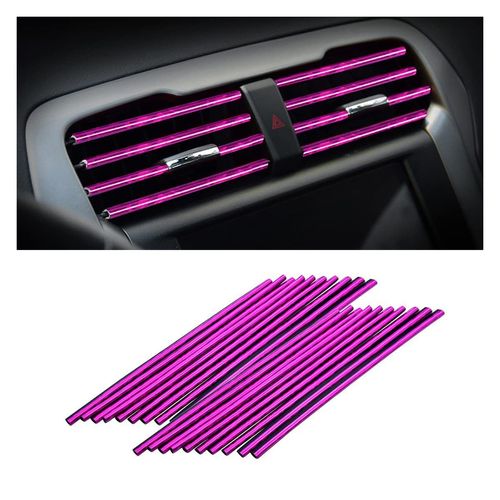 Chrome-plated car air outlet decorative strips 60 pieces  ( size: 200mm*8mm*4mm)