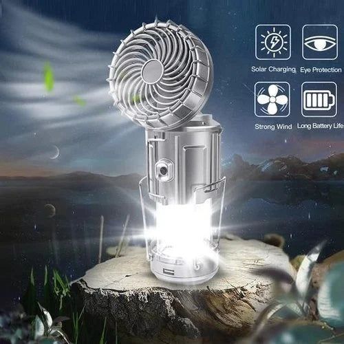 6 in 1 Portable Outdoor LED Camping Lantern with Fan