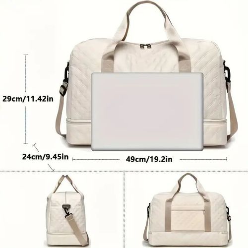 Luxurious Oversized Duffel Bag-Beige Colour