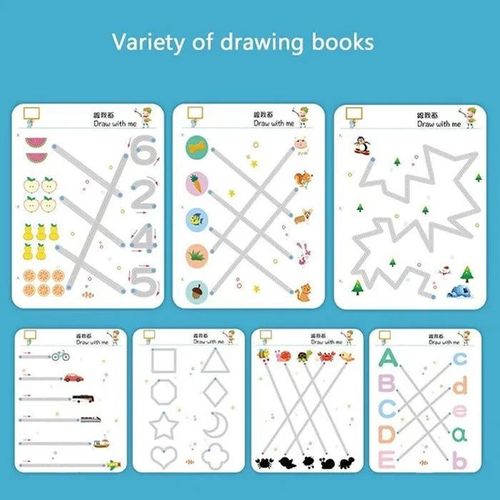 Magical Sank Pen Control Training Book Children Preschool Pen Control Magical Tracing Workbook