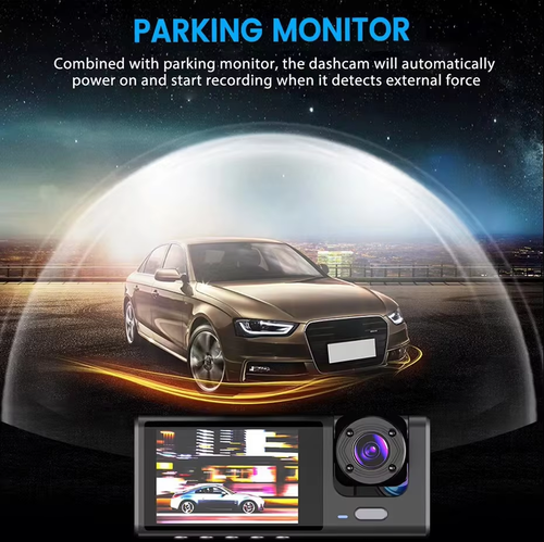 🔥2025 New Arrival🔥 🚗Safe Driving 3 Channel Camera Cycle Video Recorder