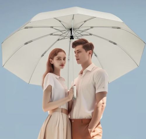 Ring buckle umbrella, Reflective Safety Strip, Sturdy Windproof, Travel Portable