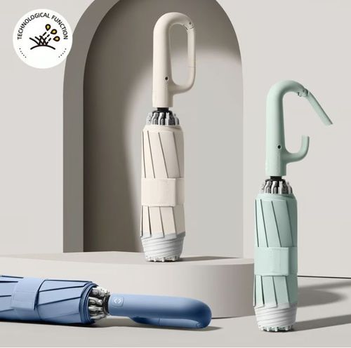 Ring buckle umbrella, Reflective Safety Strip, Sturdy Windproof, Travel Portable