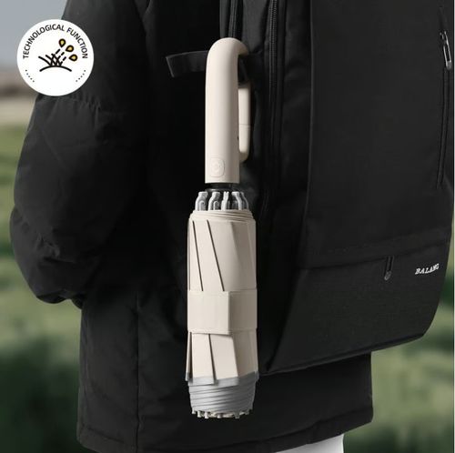 Ring buckle umbrella, Reflective Safety Strip, Sturdy Windproof, Travel Portable