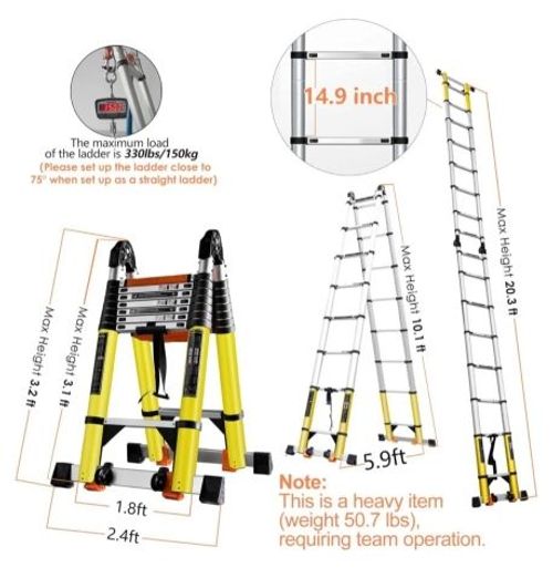 🌟 Reach New Heights with Our Premium A-Frame Ladder! 🛠💪