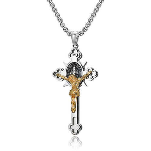 🙏ST.Benedict Protection Cross Power Pendant Necklace🙏