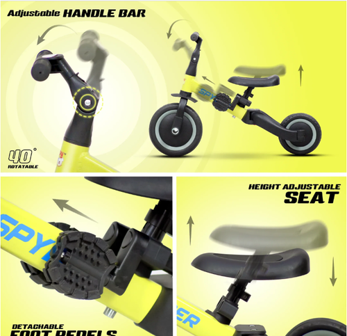 💥💥Multifunctional Kids Balance Bike.push Bike.baby Tricycle 3 in 1 Foldable for 1-6 Years Old