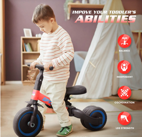 💥💥Multifunctional Kids Balance Bike.push Bike.baby Tricycle 3 in 1 Foldable for 1-6 Years Old