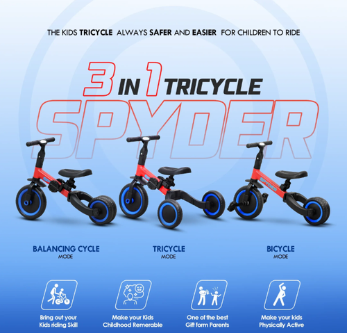 💥💥Multifunctional Kids Balance Bike.push Bike.baby Tricycle 3 in 1 Foldable for 1-6 Years Old