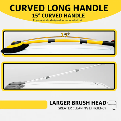 Telescopic Microfiber Cleaning Mop Carwash Mop Duster 15 Degree Bend Car Wash Brush with Long Handle