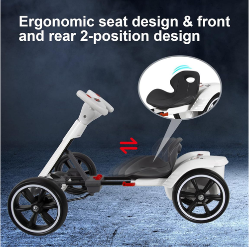 🔥Electric Go Kart for Kids , Foldable 4-Wheel Go Kart W390 Motor, 3H Endurance